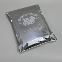 Sacs d'expédition en aluminium argenté avec logo personnalisé, fermeture robuste, résistants à l'humidité, auto-adhésifs, pour courrier express