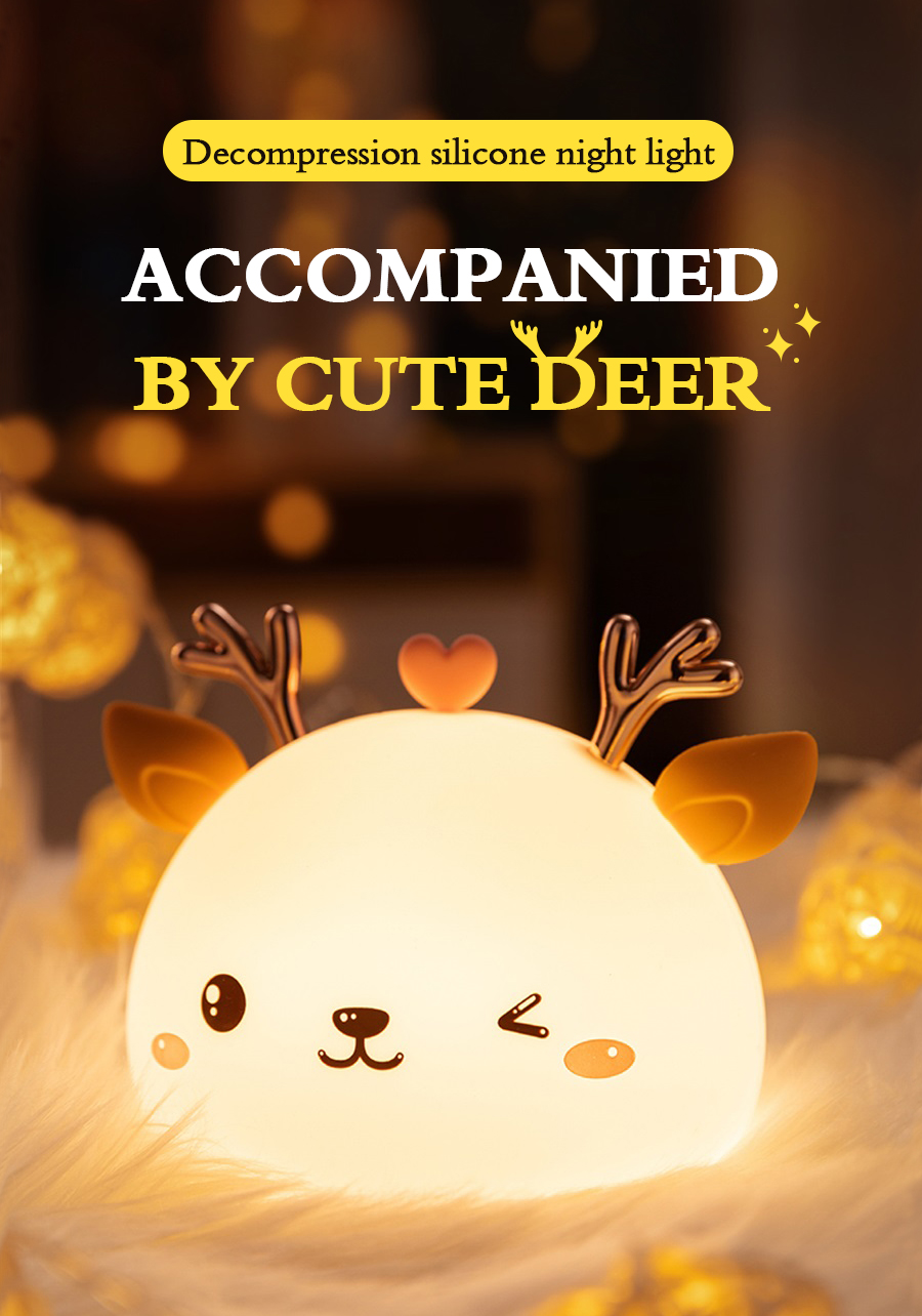 USB rechargeable cat silicone night light touch sensor LED lamp of bedroom the head of a bed with remote control children gifts