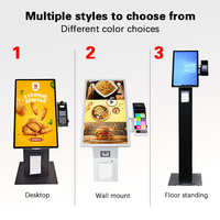 Borne de Commande Libre-Service de Bureau Android 11 de 15,6 Pouces pour Restaurant, Affichage de Menu Numérique sur Table, Machine d'Auto-Commande