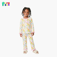 Pyjama d'été confortable pour enfant en coton biologique 100% et viscose de bambou, chemise de nuit imprimée personnalisée pour filles - Collection Puresun Boutique