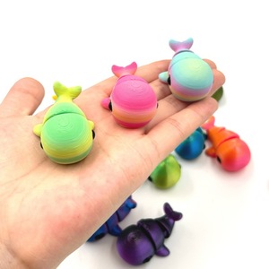 Llavero Colgante de Ballena Impreso en 3D, Bonito Adorno Multicolor con Articulaciones Móviles, Regalo Promocional - Product Image 2