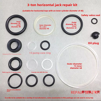Kit de réparation de joint pour cric hydraulique de 3 tonnes, joints toriques et joints d'étanchéité pour la réparation des fuites