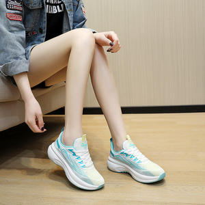 Zapatillas Deportivas de Mujer, Tejido de Malla, Blancas, de Caña Baja, Casuales, con Tacón Plano, a la Moda - Product Image 3