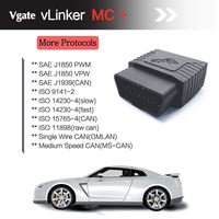Vgate VLinker MC+ ELM327 V2.2 Koneksi Nirkabel BT 4.0 OBD 2 Pembaca Kode untuk Android IOS Pemindai Diagnostik Mobil