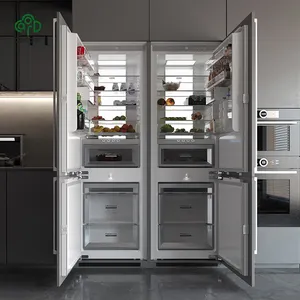 坦率的家用电器内置设计底部冰柜厨房冰箱双门全屋装饰