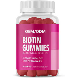 OEM Factory Biotin Gummies Complex Vitamins Minerals Suplemento para el cabello Uñas Salud para adultos Mujeres embarazadas Recién nacidos - Product Image 1