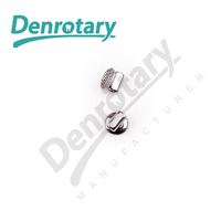 Denrotary Boutons Linguaux Orthodontiques Métalliques à Sertir avec Base en Maille Rectangulaire, Fixables, pour Arrêter les Appareils Dentaires, 10 Pièces/Emballage