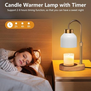 Lampu Aromaterapi Lilin Cair Tanpa Api Elektrik yang Dapat Disesuaikan, Kayu Solid, Minyak Esensial, untuk Suasana Kamar Tidur - Product Image 5