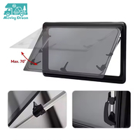 JDA alliage d'aluminium double couche verre acrylique angle droit pousser fenêtre RV pour camping-car caravane camping-car bateau Yacht RV remorque