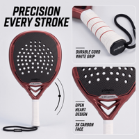 Raquette de padel en carbone tressé, structure Elite Wing, noyau en mousse équilibré, performance tactile de précision, vente en gros très demandée
