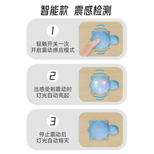 Lampe avant de vélo créative en forme de petite tortue, LED étanche IPX4, 4 modes, en plastique, alimentée par piles, pour la conduite nocturne - Product Image 2