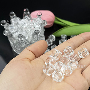 Perles carrées en acrylique transparentes de 10 mm, perles en vrac pour la fabrication de bijoux, matériaux de bricolage, moulage par injection - Product Image 4