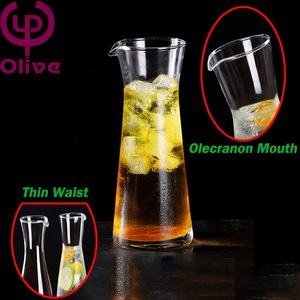 เหยือกน้ำแก้วใสเป่ามือสไตล์เม็กซิกัน สำหรับน้ำผ<span class=keywords><strong>ล</strong></span>ไม้ น้ำดื่ม ขนาดเล็ก ทนความร้อน - Product Image 3