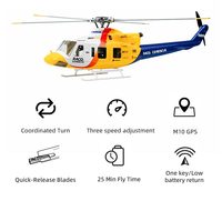 Helicóptero de Rescate Bell-412 RC con Posicionamiento GPS M10, Sistema de Control de Vuelo ACE Mejorado, Aeronave RC Escala Realista
