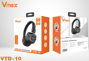 Auriculares inalámbricos Vmex VTD-10 Bluetooth 6.0 Tipo-C 10H de duración con luz RGB - Product Image 1