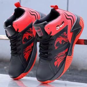Baskets Montantes Hommes 2025, Chaussures de <span class=keywords><strong>Basket</strong></span> Streetwear Cool Style Chinois pour Étudiants, Mi-Montantes Anti-Dérapantes à Semelle Épaisse - Product Image 2