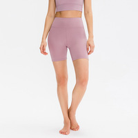 OEM Damen Einfarbige Yoga-Shorts Vierwege-Stretch Hochelastisch Eng Anliegend Schnelltrocknend Atmungsaktiv Antibakteriell