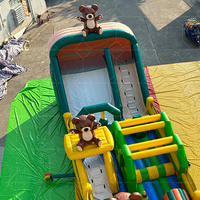 Maison gonflable de rebond d'amusement de château d'ours géant de dessin animé avec la maison de rebond pour des parcs à thème et des parties directes de la location d'usine