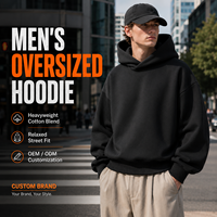 Hoodie Court Homme en Molleton de Coton Lourd 500 GSM, Coupe Boxy Oversize, Pull avec Logo Brodé – Fabricant
