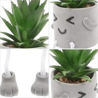 OH ARTS Mignon Jambe Suspendue Plantes Succulentes Artificielles Ciment Pot Bonsaï Bureau Bureau Décor Maison Jardin Intérieur Balcon Table Verdure