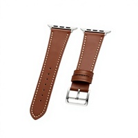Bracelet de montre intelligente Tengyue en cuir véritable de luxe, réglable, 20-22 mm, imprimé et gaufré, en cuir Crazy Horse, souple, respirant, avec boucle ardillon