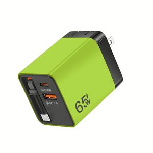 อะแดปเตอร์ชาร์จเร็ว Gan 65W USB Type C กำลังไฟสูง 5A OTP รองรับ QC3.0 สำหรับแล็ปท็อปและโทรศัพท์มือถือ - Product Image 5