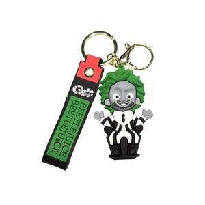 Llavero con diseño de gato estilo Halloween creativo, colgante recargable del Maestro del Submundo, colgante de PU tejido para pareja, Feng Shui - Product Image 1