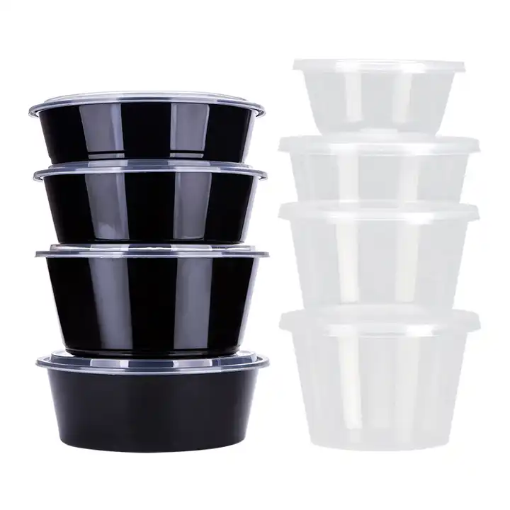 22 oz Round Plastic Disposable Food Containers (50 Pack) – JPI Display