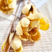 Fleurs en écorce de maïs biodégradables, écologiques, faites à la main, de qualité supérieure, pour la décoration de Pâques et les événements religieux