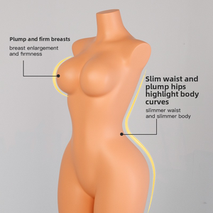 <span class=keywords><strong>Mannequin</strong></span> Femme Grand <span class=keywords><strong>Taille</strong></span> Peint Or, Courbes Généreuses, Poitrine et Hanches Volumineuses, Tête et Bras Amovibles - Product Image 5