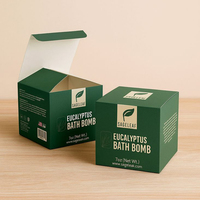 Boîtes en carton rigide vert foncé avec design à rabat, personnalisables avec logo, pour produits uniques, flexographie, petites boîtes pliantes en papier