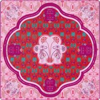 Tapis de table de mahjong moderne de luxe américain en boue de diatomée et caoutchouc, imprimé Mandala Œil du Diable, antidérapant, silencieux, lavable en machine