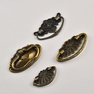 European Style Oval Furniture Handle Antique Bronze Cabinet Drawer Pull Durable Iron Hardware - Product Image 1