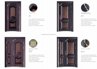 Porte d'entrée en acier de style luxe moderne Porte en acier lourd de haute qualité Décoration de la maison Portes d'entrée pivotantes en acier