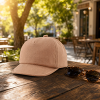 Casquette personnalisée à 5 panneaux, souple, à visière courte, légère, respirante, imperméable, séchage rapide, formelle, pour la course, élastique, 100 % polyester