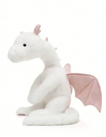 Peluche de dragon waliens personnalisée, jouet en peluche doux, poupée de dragon mignonne, peluche de dragon blanc rose