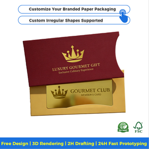 กล่องบรรจุภัณฑ์บัตรของขวัญแบบย่อยสลายได้เป็นมิตรกับสิ่งแวดล้อมระดับพรีเมียม พร้อมกล่องใส่บัตรของขวัญแบบกำหนดเอง ดีไซน์หรูหรา - Product Image 2