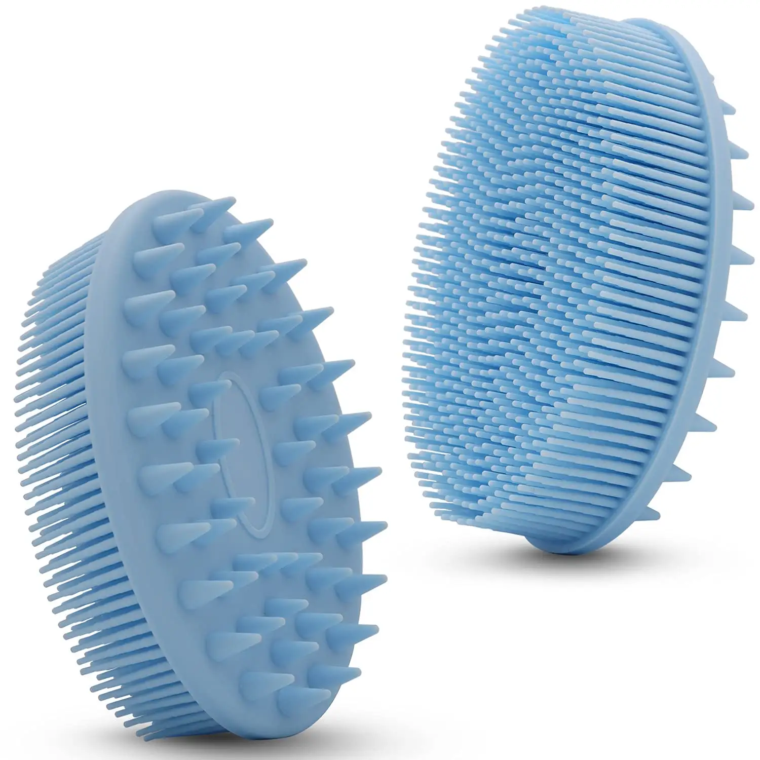 Upgrade 2 in 1 Bath and Shampoo Brush Silicone Body Scrubber for Use in Shower, Exfoliating Body Brush, Premium Silicone Loofah