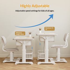 Ensemble bureau et chaise réglables pour enfants, étudiants, apprentissage à domicile, salle de classe, espace d'étude - Product Image 3