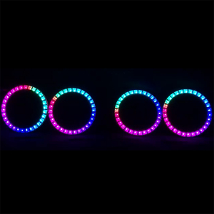 Anneaux Halo LED RGB 5050 pour BMW, 60 mm, 70 mm, 80 mm, 90 mm, DC 12V, effet de poursuite de couleur, phares - Product Image 6