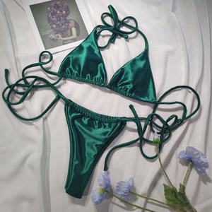 Ensemble de bikinis personnalisés, maillots de bain de luxe, maillot de bain pour filles, bikinis micro mini en soie extrêmement sexy, vêtements de plage pour femmes - Product Image 5