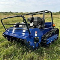 Débroussailleuse forestière robotisée autopropulsée sans fil à cylindre unique télécommandée YQ-800S avec moteur Loncin 4 temps