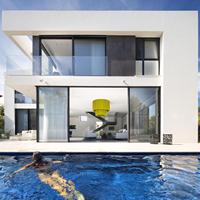 Maison duplex moderne en conteneur de 40 pieds, préfabriquée, avec structure en acier et sol en marbre chinois, villa d'usine préfabriquée MLS
