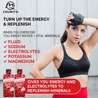Boisson Énergisante Liquide Chumita en Sachet – Complément d'Électrolytes, Gel Énergétique Sportif, Qualité Alimentaire, Vitamines Sauvages, Extrait Végétal, Personnalisable pour Adultes