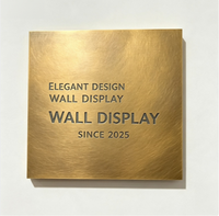 Plaque décorative en laiton gravée sur mesure, panneau de porte en métal massif pour entrée de villa