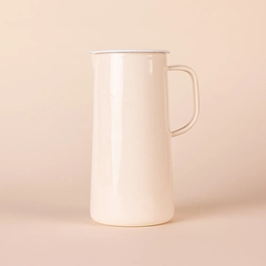 2,2 L grosir peralatan makan dapur buatan tangan kustom cetak logo Logam penahan Bunga barang enamel tinggi kendi susu air dengan cangkir - Product Image 6