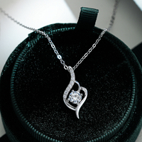 Pendentif de luxe pour femme en argent 925 plaqué platine, avec moissanite VVS personnalisée, taille brillant GRA, livraison rapide