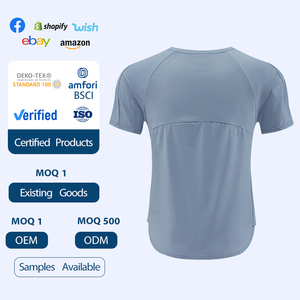 Camiseta Deportiva Ligera y Transpirable para Mujer, Cuello Redondo, Mangas Cortas Holgadas para Correr - Product Image 4