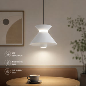 Lampe suspendue moderne en métal avec diffuseur en acrylique, 10W Led, blanc neutre, pour salle à manger, chambre à coucher, intérieur, hauteur réglable - Product Image 4