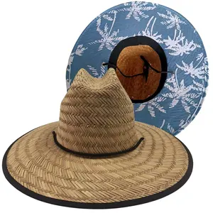 wholesale summer straw lifeguard beach hat for kids